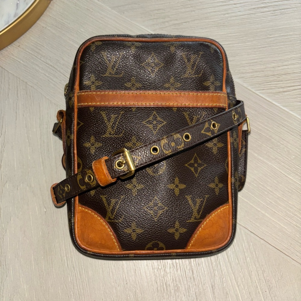 Luxury Brown Monogram Crossbody